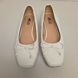 Cliffs By White Mountain Shoes Womens Size 10 Wide Quilted Ballet Flats Wedding